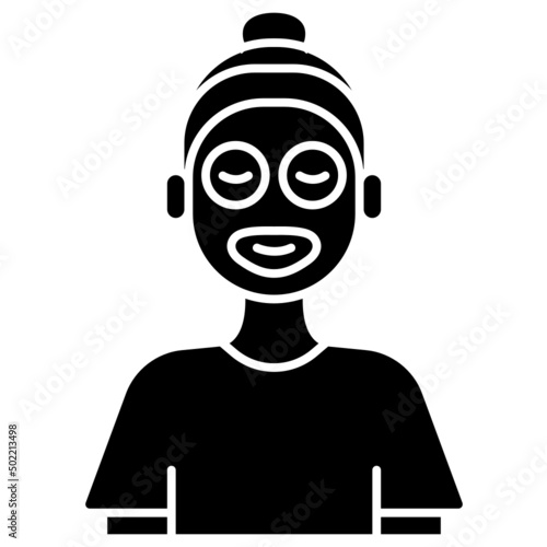 Face mask solid icon