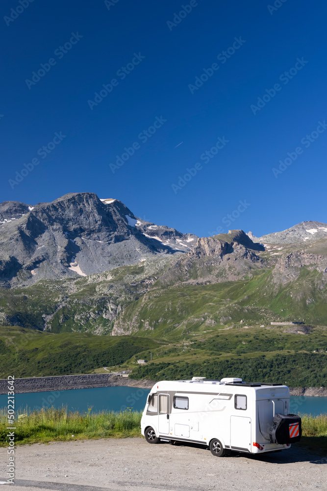 Lake (Lac du Mont Cenis) near Col du Mont Cenis, Savoie, France