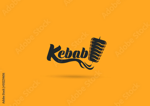 Set of doner kebab logo templates. creative labels for Turkish and Arabian fast food restaurant shawarma
