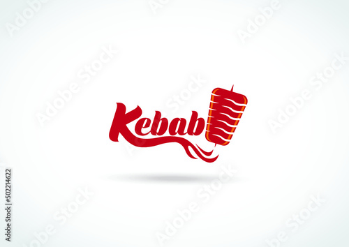 Set of doner kebab logo templates. creative labels for Turkish and Arabian fast food restaurant shawarma