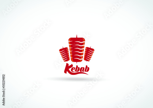 Set of doner kebab logo templates. creative labels for Turkish and Arabian fast food restaurant shawarma