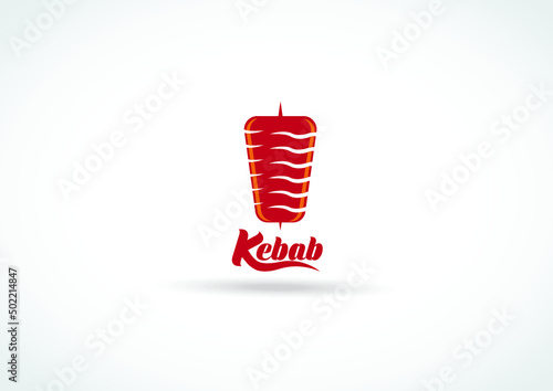 Set of doner kebab logo templates. creative labels for Turkish and Arabian fast food restaurant shawarma