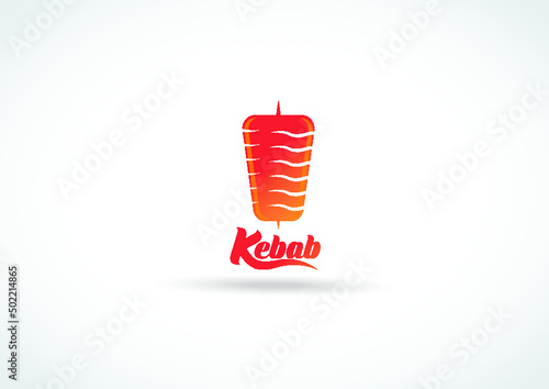 Set of doner kebab logo templates. creative labels for Turkish and Arabian fast food restaurant shawarma