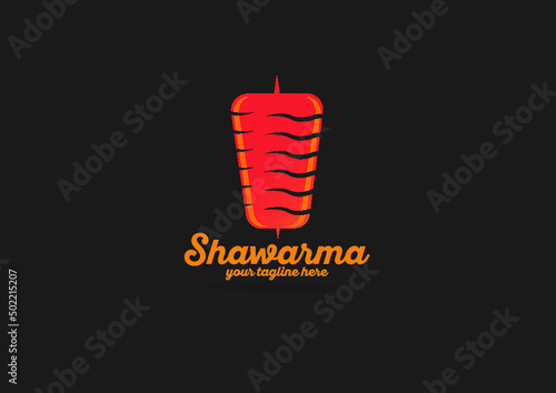 Set of doner kebab logo templates. creative labels for Turkish and Arabian fast food restaurant shawarma