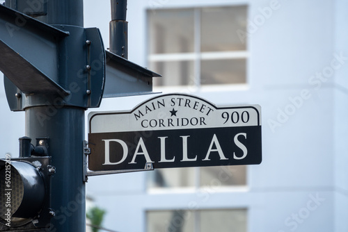 Dallas Street Sign in Downtown Houston, Texas