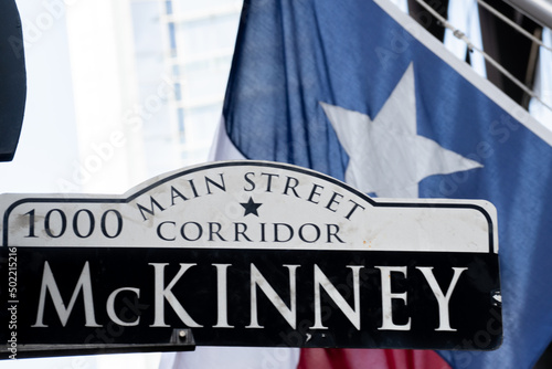 McKinney Street Sign in Downtown Houston, Texas