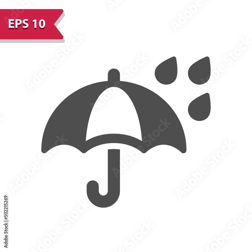 Umbrella, Rain Icon. Raining, Weather, Raindrop, Droplet