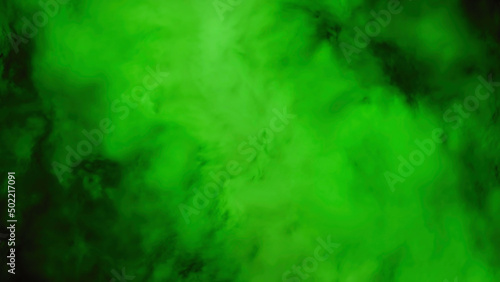 Animation of colored smoke on a black background. Animation. The smoke is rich, vivid color in the space