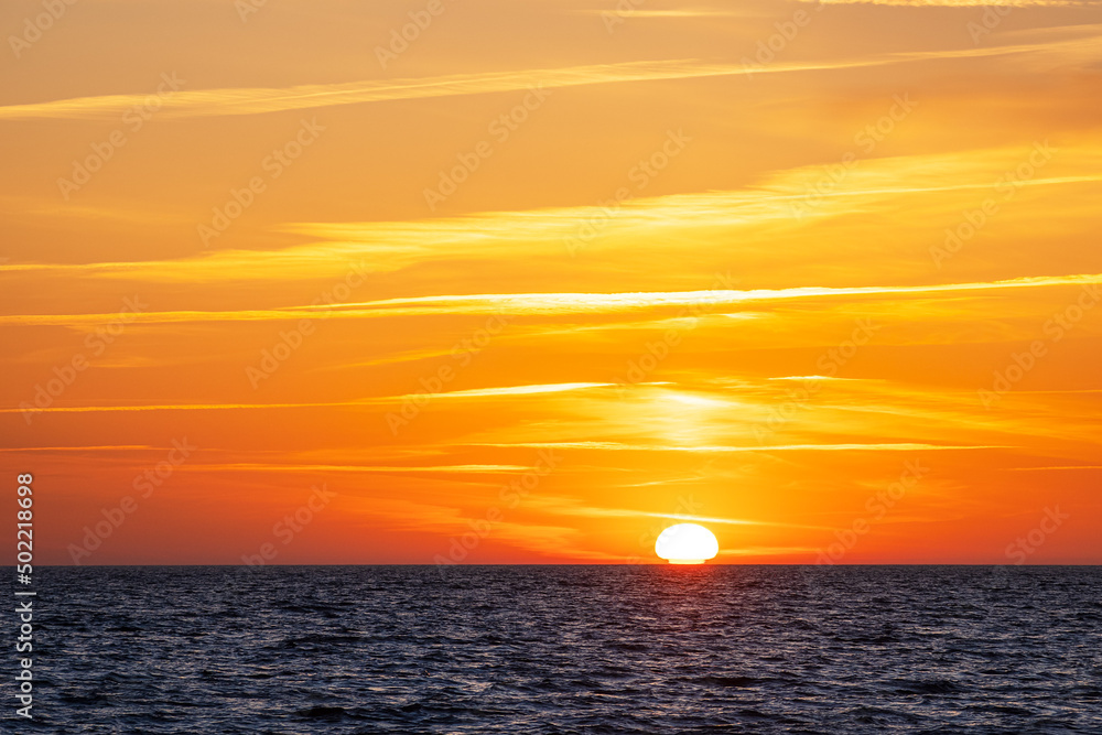 Sonnenuntergang am Strand von Kloster auf der Insel Hiddensee