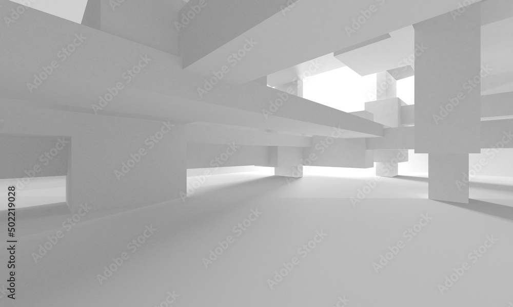 Obraz premium Abstract White Architecture Design Concept