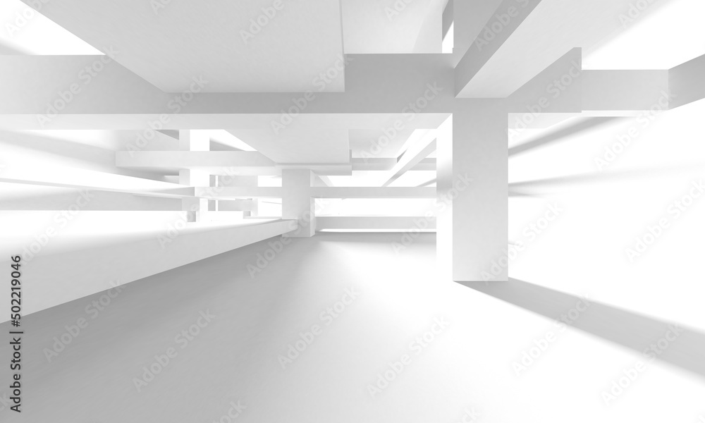 Abstract White Architecture Design Concept Abstract White Architecture Design Concept