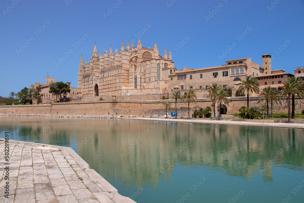 The Cathedral of Palma de Mallorca, is the main religious building on the island of Mallorca, Spain
