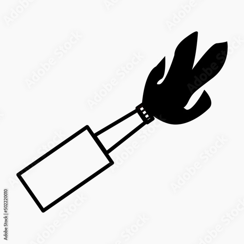 Molotov cocktail icon symbol vector