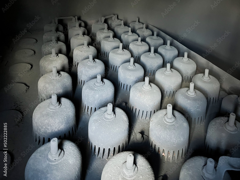 Obraz premium Cap plate in the rectification column close-up