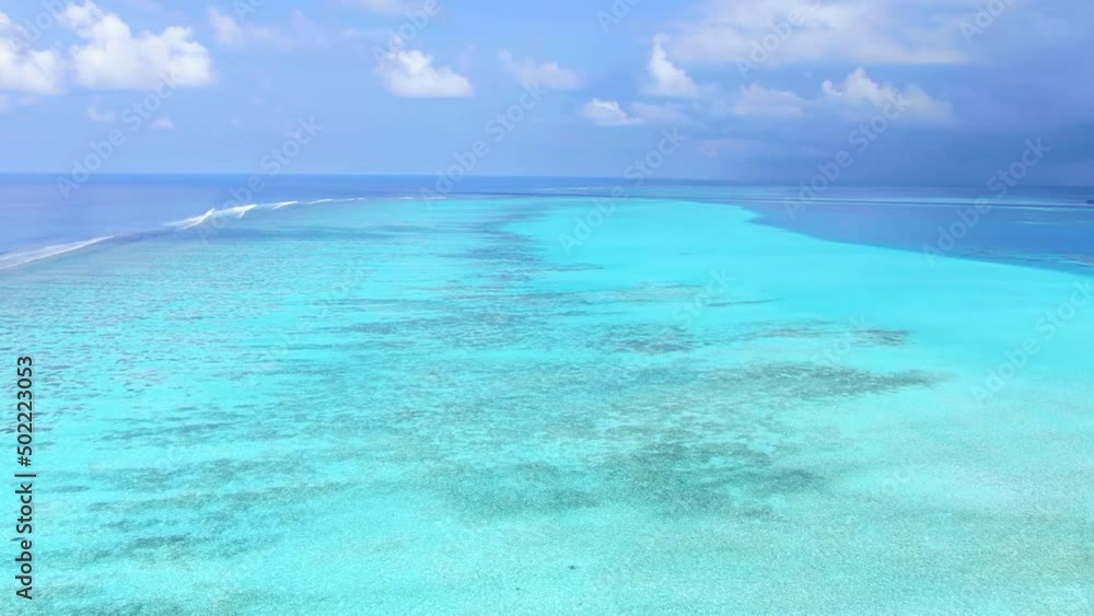 Maldive reef with turquoise blue water aerial view Maldive reef with turquoise blue water aerial view