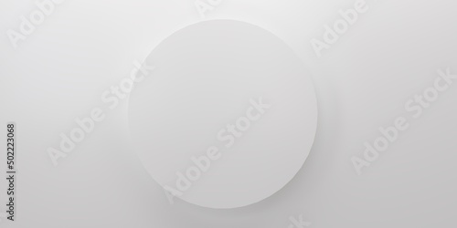 white circle frame on white background.3d rendering