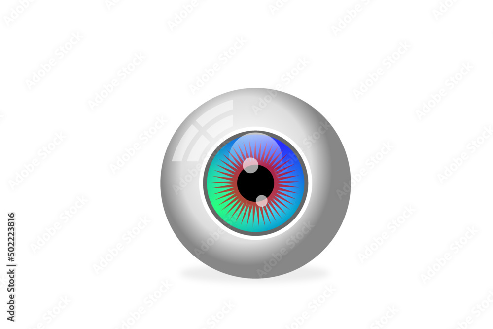 Illustration of red eyes on a white background. Illustration of red eyes on a white background.