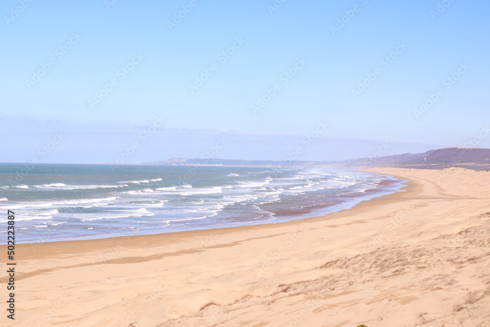 Wild beach on the Atlantic Ocean in Morocco