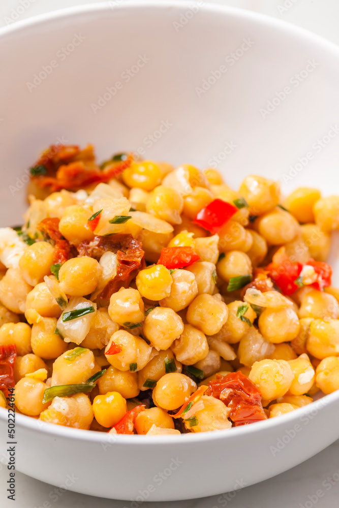 chicken peas salad with red pepper chicken peas salad with red pepper