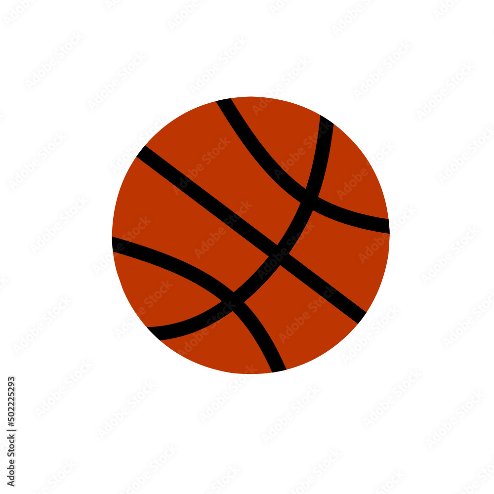 basketball ball icon vector on white background