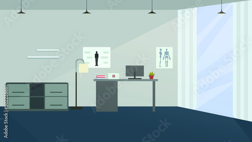 clinic interior design , vector illustration
