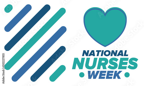 National Nurses Week. Thank you nurses. Medical and health care concept. Fighters against viruses and diseases. In honour of the doctors. Celebrated annual in United States. Vector illustration poster