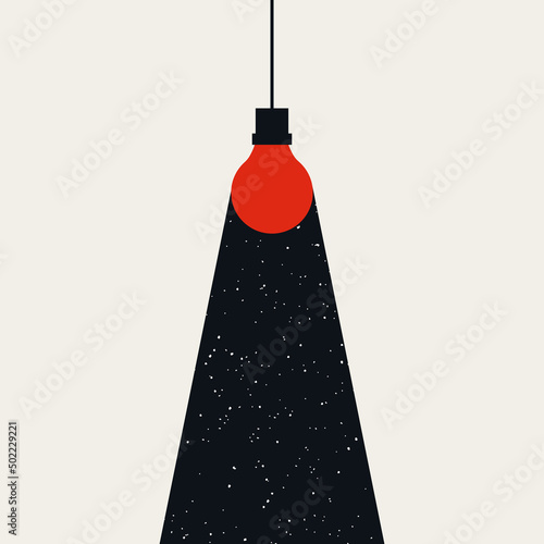 Business creativity, unlimited opportunities vector concept. Symbol of brainstorming, new ideas. Minimal illustration.