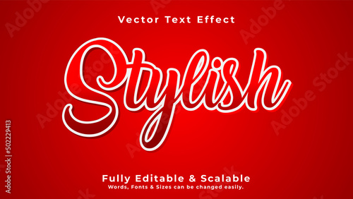 Stylish 3D Vector Text Effect Fully Editable High Quality