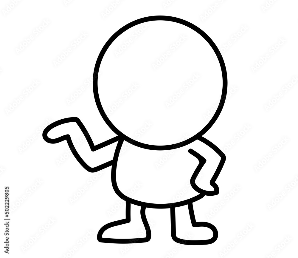 This is an illustration of a two-headed white person raising his right hand to guide him. This is an illustration of a two-headed white person raising his right hand to guide him.