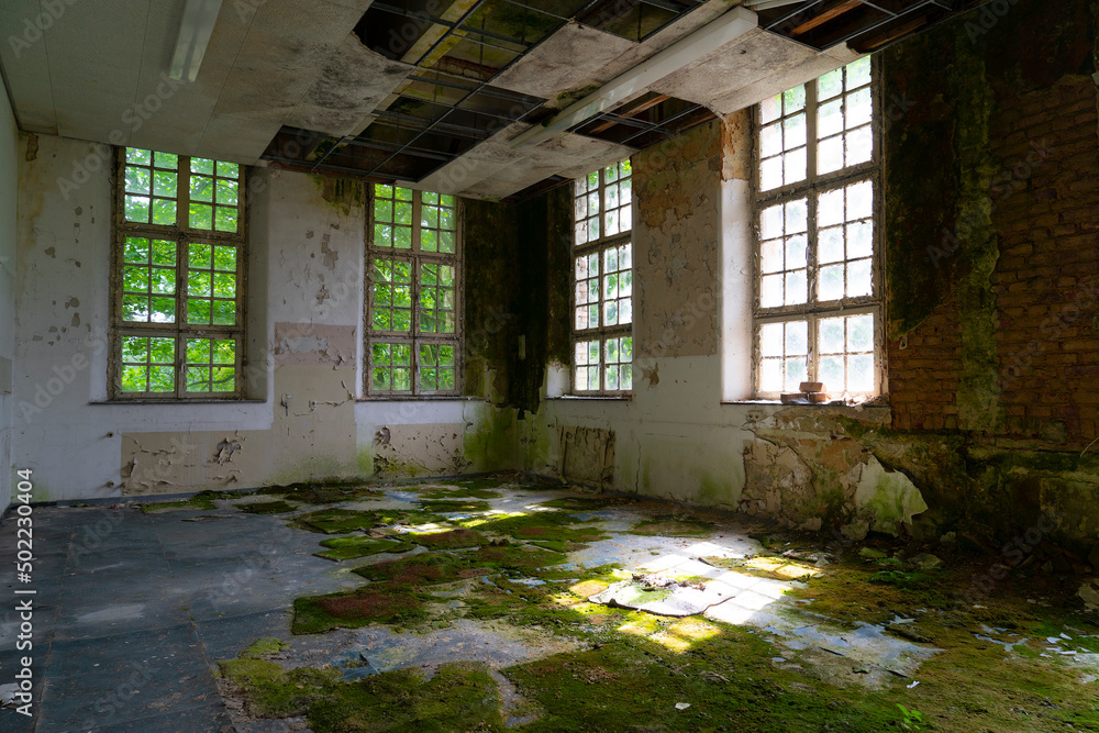 Abandonned cloister with decayed rooms and halls in Valkenburg The Netherlands Abandonned cloister with decayed rooms and halls in Valkenburg The Netherlands
