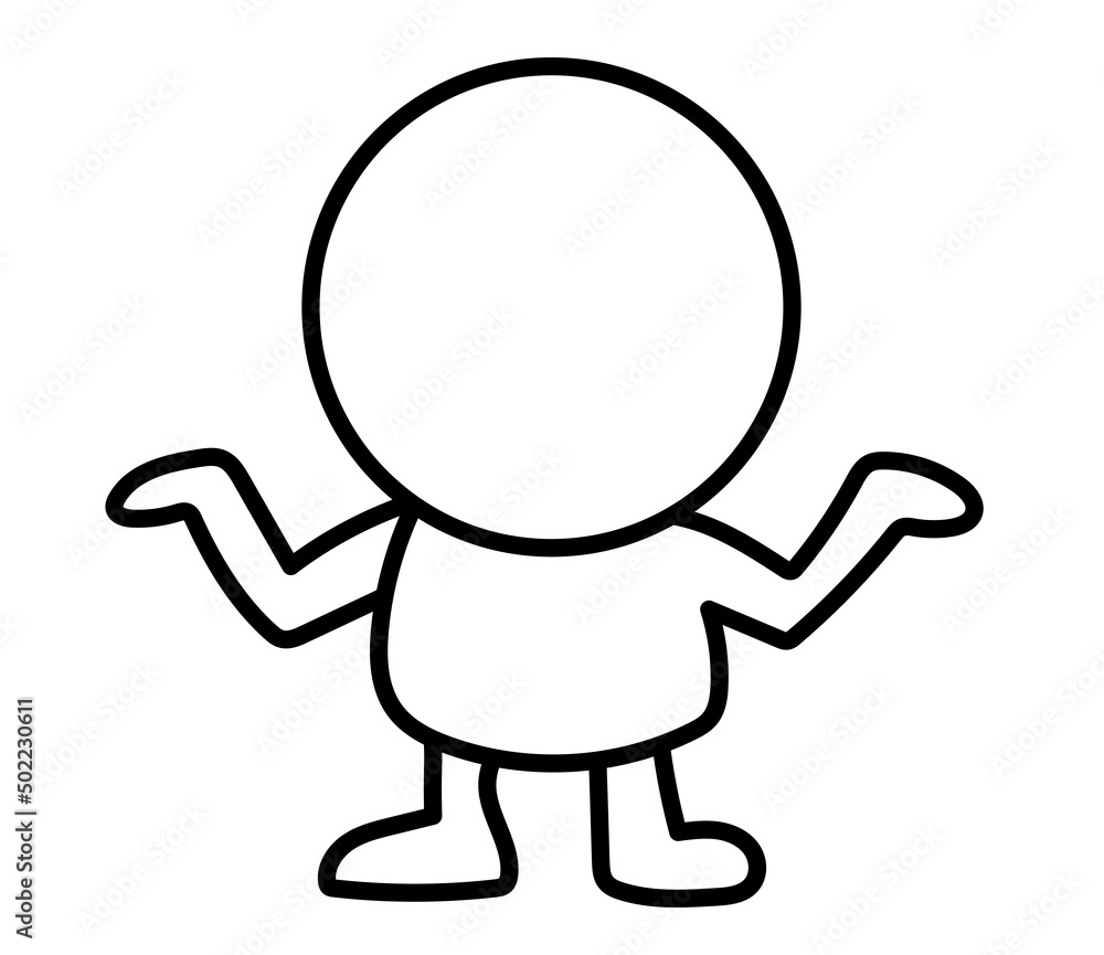 This is an illustration of a two-headed white person raising both hands and being amazed. This is an illustration of a two-headed white person raising both hands and being amazed.