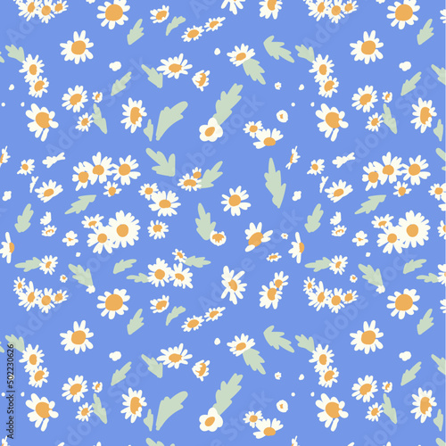 Daisy pattern- tessellated pattern, seamless pattern, seamless flower pattern