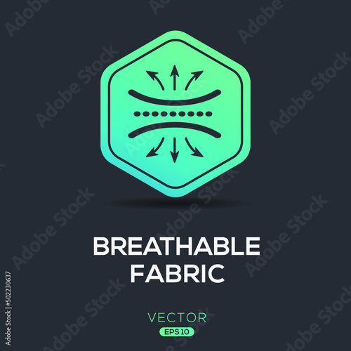 Creative (Breathable fabric) Icon, Vector sign.