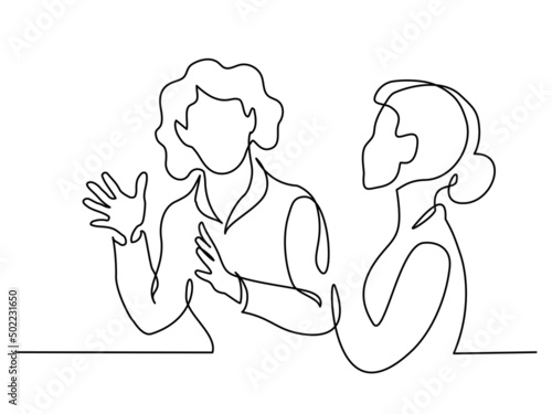 Group of people discuss ideas