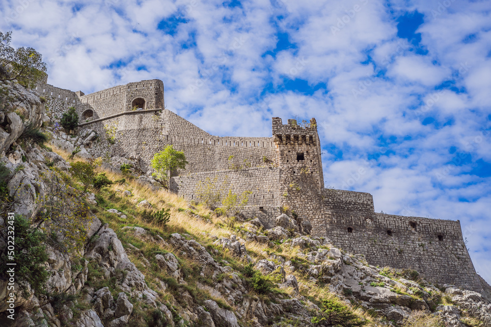 Montenegro. Bay of Kotor, Gulf of Kotor, Boka Kotorska and walled old city. Fortifications of Kotor is on UNESCO World Heritage List since 1979