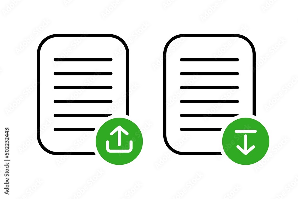 Download and upload icon vector illustration isolated on a white background Download and upload icon vector illustration isolated on a white background