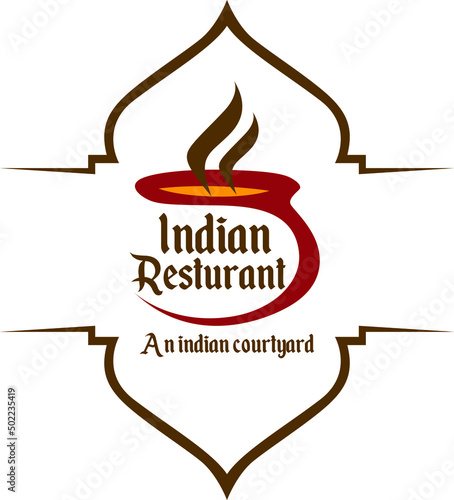 The Indian restaurant menu logo