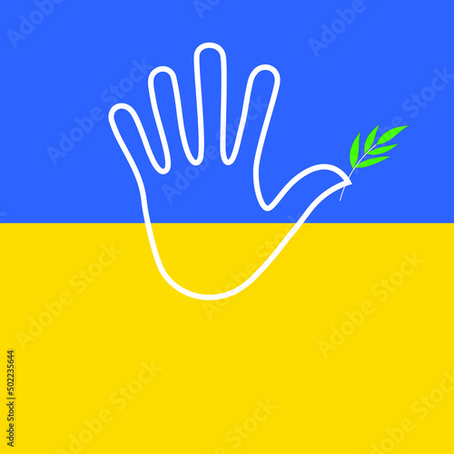 Stop war poster vector. Peace concept