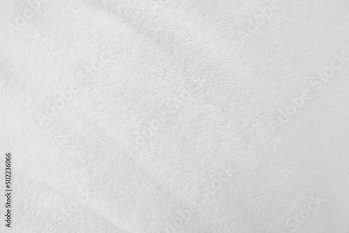 White clean wool texture background. light natural sheep wool. white seamless cotton. texture of fluffy fur for designers. close-up fragment white wool carpet. © Sittipol 