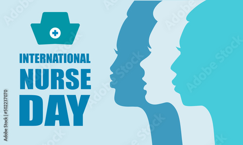 National Nurse Day background. Thank you, nurses holiday concept. Background, banner, card, poster with text inscription. Vector EPS-10 photo