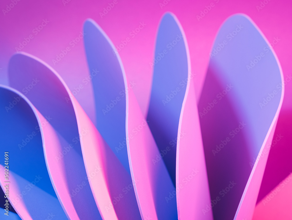 Pink and blue flowing elements with neon led illumination. Cyber, futuristic background. Pink and blue flowing elements with neon led illumination. Cyber, futuristic background.