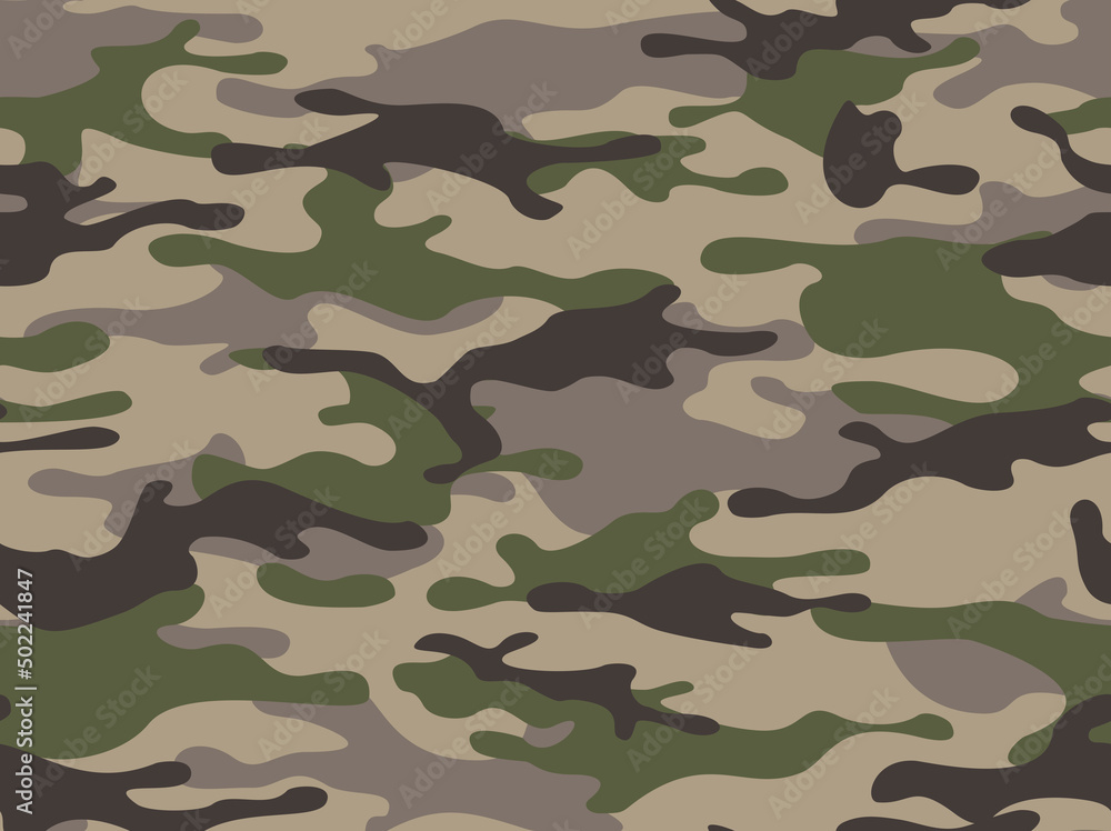 Seamless camouflage pattern. Army background. Military texture. Print. Vector illustration
