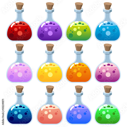 set of laboratory glassware