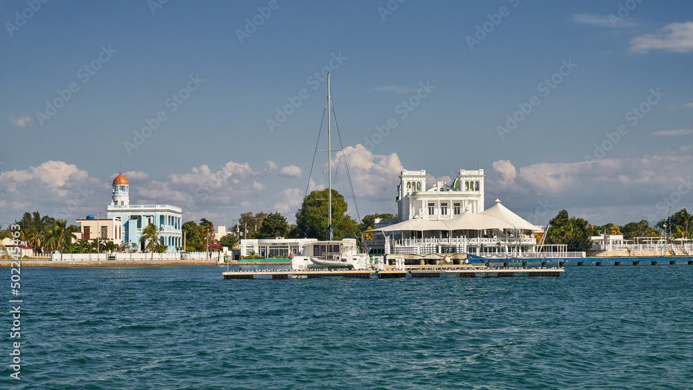 Promenade view from the sea in Cienfuegos, Cuba         