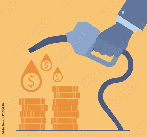 The oil price is rising concept. Barrels of crude oil or petroleum