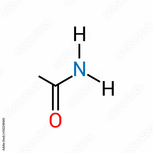 chemical structure of Acetamide (C2H5NO)