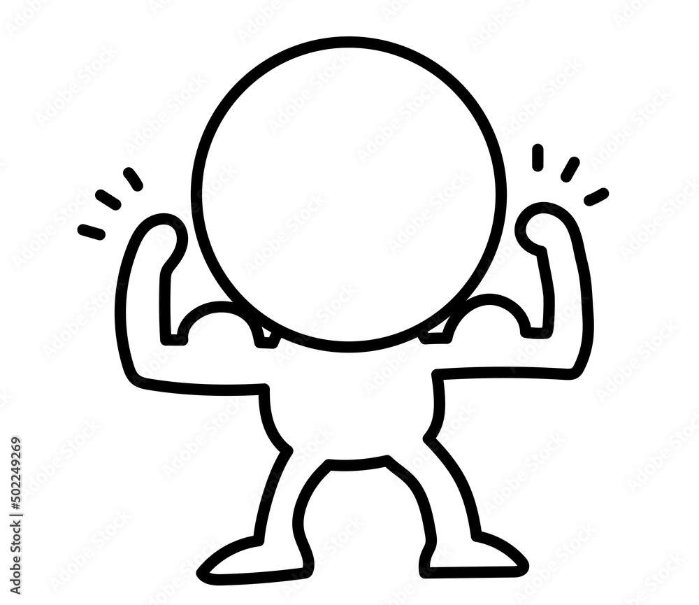 This is an illustration of a two-headed white person training. This is an illustration of a two-headed white person training.