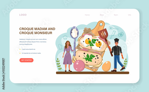 Sandwich web banner or landing page. Variety of delicious sandwiches