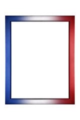 Modern patriotic red white blue picture photo frame sale border poster isolated