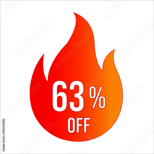 63 percent off discount vector hot fire